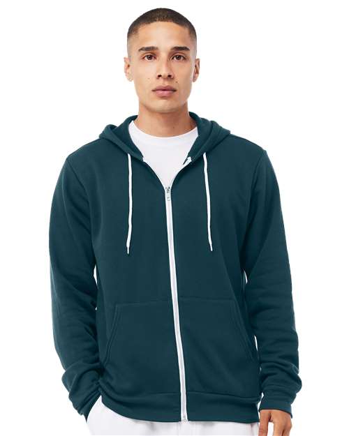 BELLA + CANVAS Unisex Sponge Fleece Full-Zip Hoodie Sweatshirt 3739