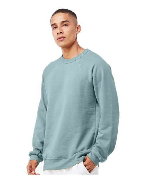 BELLA + CANVAS Unisex Sponge Fleece Raglan Crewneck Sweatshirt 3901