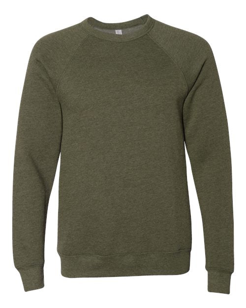 BELLA + CANVAS Unisex Sponge Fleece Raglan Crewneck Sweatshirt 3901