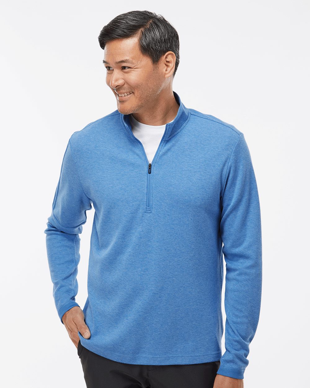 Adidas Men's 3-Stripes Quarter-Zip Sweater Pullover A554