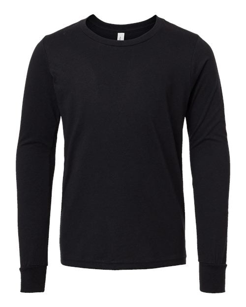 BELLA + CANVAS Youth Heather CVC Long Sleeve Tee 3501YCVC