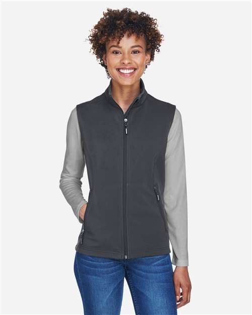 CORE365 Women's Cruise Two-Layer Fleece Bonded Soft Shell Vest CE701W