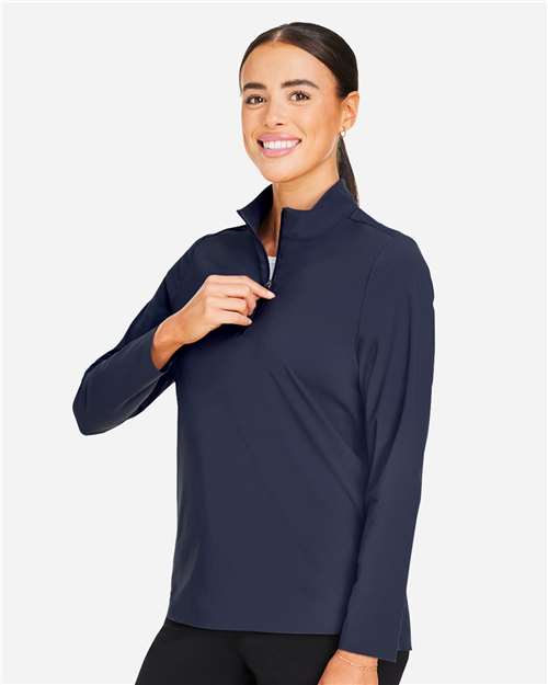 Devon & Jones Women's CrownLux Performance® Windsor Welded Quarter-Zip Pullover DG410W