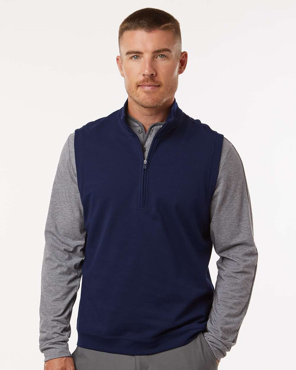 Adidas Men's Club Quarter-Zip Vest A599