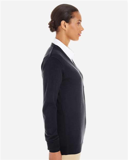 Harriton Women's Pilbloc V-Neck Button Cardigan Sweater M425W
