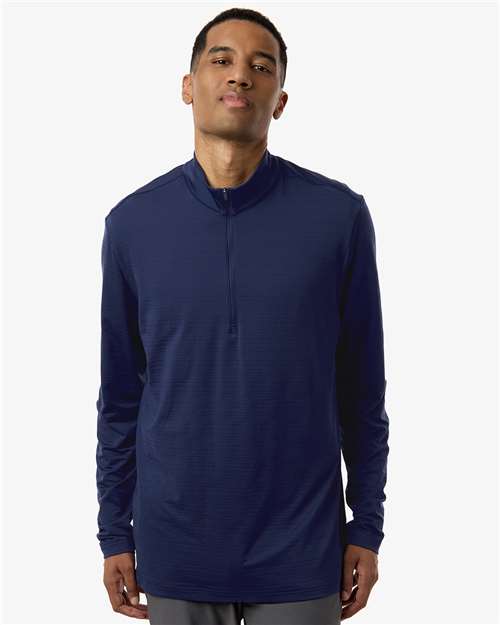 Adidas Men's Textured Stripe Quarter-Zip Pullover A708