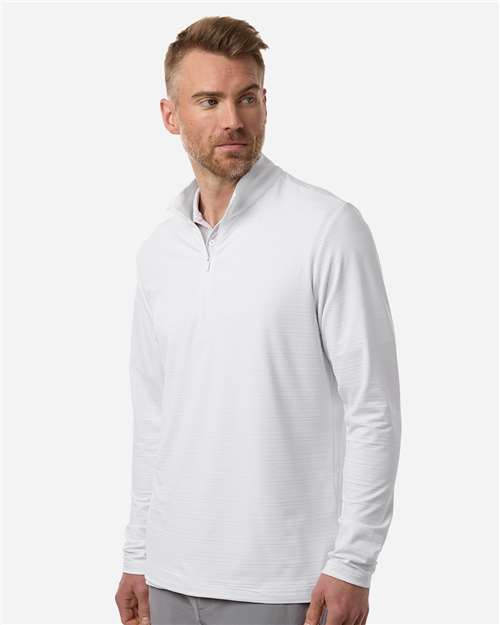 Adidas Men's Textured Stripe Quarter-Zip Pullover A708