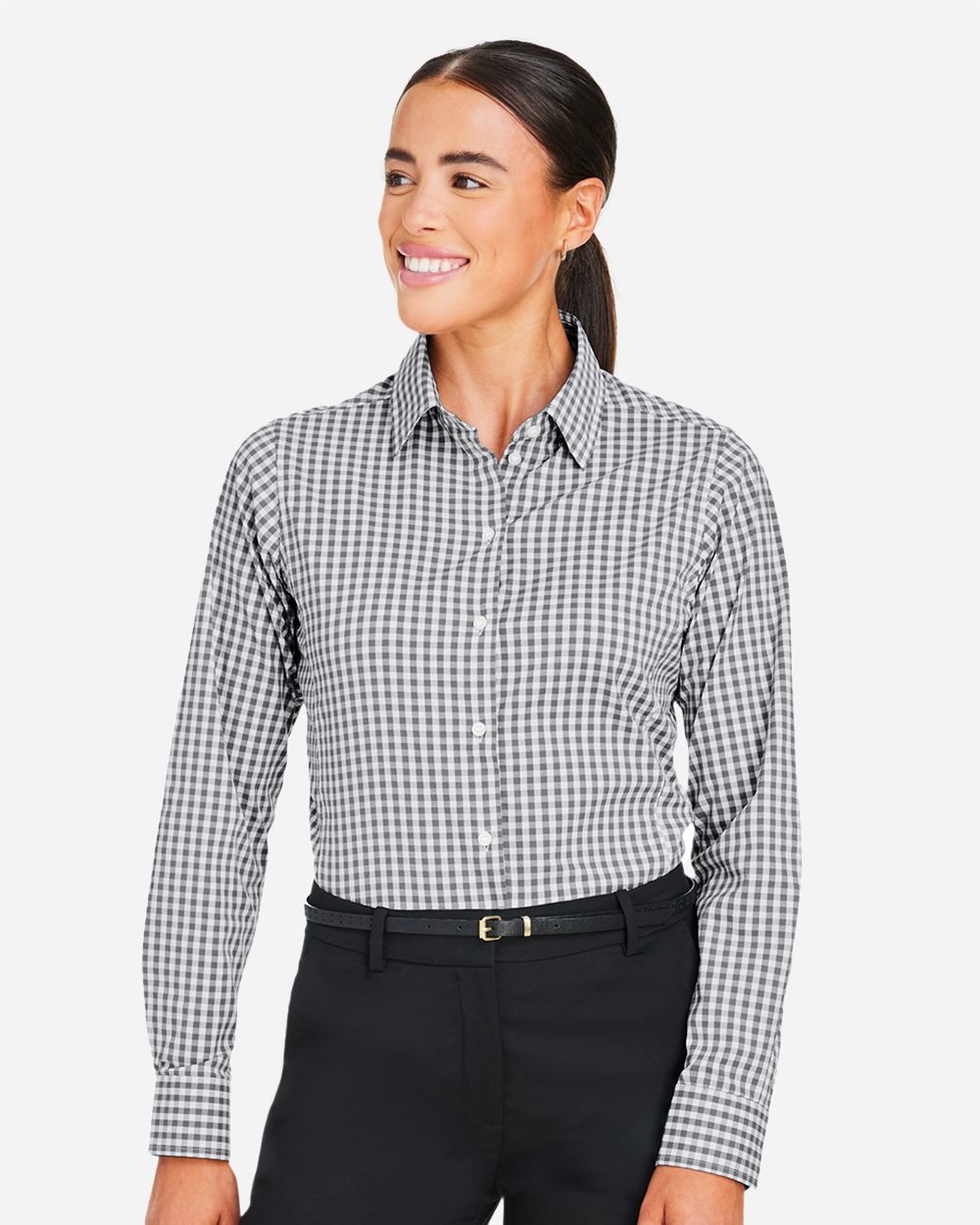 Devon & Jones Women's CrownLux Performance® Gingham Dress Shirt DG536W