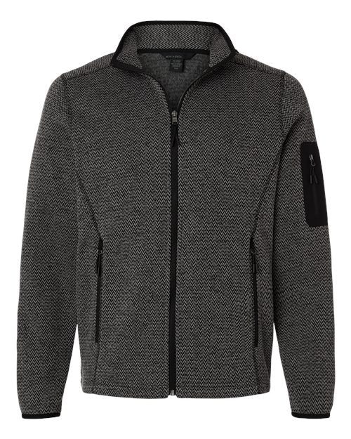 North End Men's Jasper Jacquard Full-Zip Fleece Jacket NE730