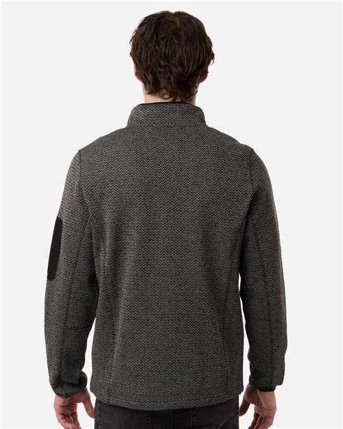 North End Men's Jasper Jacquard Full-Zip Fleece Jacket NE730