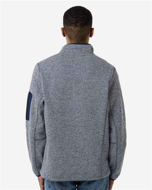 North End Men's Jasper Jacquard Full-Zip Fleece Jacket NE730