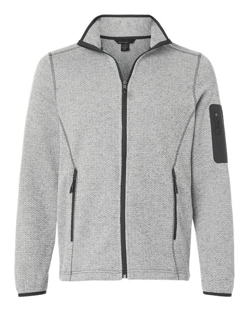 North End Men's Jasper Jacquard Full-Zip Fleece Jacket NE730