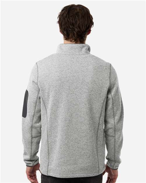 North End Men's Jasper Jacquard Full-Zip Fleece Jacket NE730