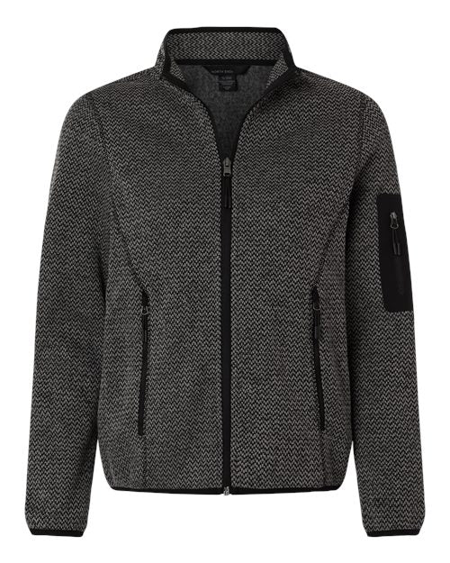 North End Women's Jasper Jacquard Full-Zip Fleece Jacket NE730W