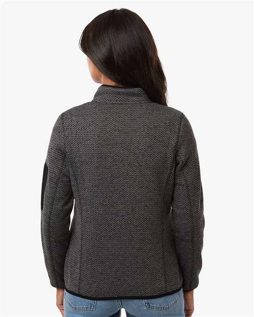 North End Women's Jasper Jacquard Full-Zip Fleece Jacket NE730W