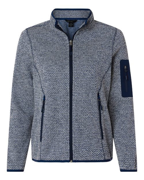 North End Women's Jasper Jacquard Full-Zip Fleece Jacket NE730W