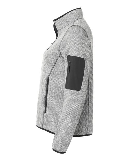 North End Women's Jasper Jacquard Full-Zip Fleece Jacket NE730W