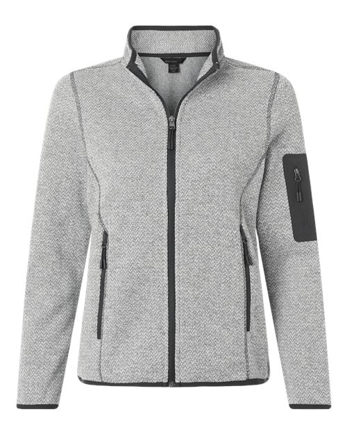 North End Women's Jasper Jacquard Full-Zip Fleece Jacket NE730W