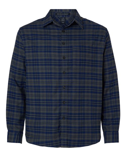 Devon & Jones Men's Concord Yarn-Dye Flannel Shirt DG508