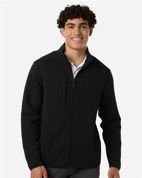 North End Men's Aspen Herringbone Fleece Full-Zip NE425