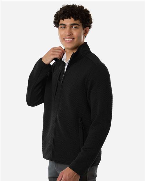 North End Men's Aspen Herringbone Fleece Full-Zip NE425