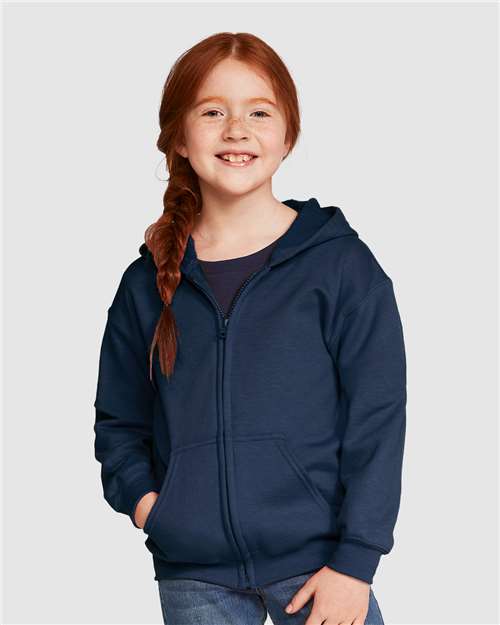 Gildan Youth Heavy Blend™ Full-Zip Hooded Sweatshirt 18600B