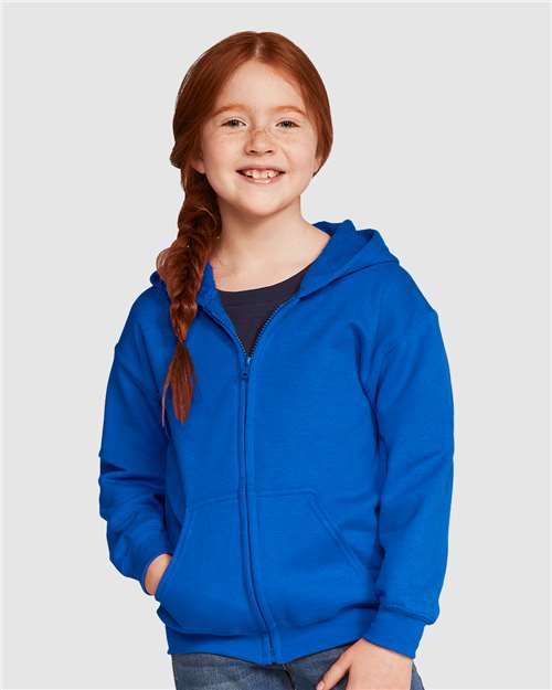 Gildan Youth Heavy Blend™ Full-Zip Hooded Sweatshirt 18600B