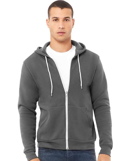 BELLA + CANVAS Unisex Sponge Fleece Full-Zip Hoodie Sweatshirt 3739