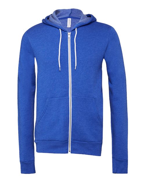 BELLA + CANVAS Unisex Sponge Fleece Full-Zip Hoodie Sweatshirt 3739