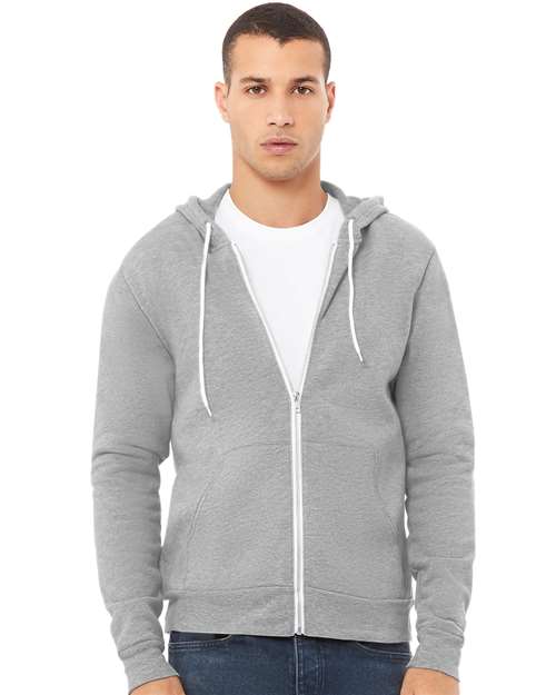 BELLA + CANVAS Unisex Sponge Fleece Full-Zip Hoodie Sweatshirt 3739