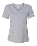 BELLA + CANVAS Women's Relaxed Heather CVC V-Neck Tee 6405CVC