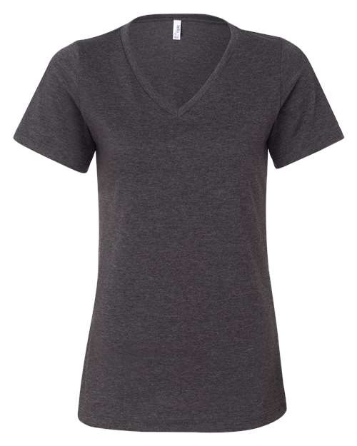 BELLA + CANVAS Women's Relaxed Heather CVC V-Neck Tee 6405CVC