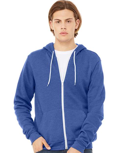BELLA + CANVAS Unisex Sponge Fleece Full-Zip Hoodie Sweatshirt 3739