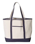 Q-Tees 34.6L Large Canvas Deluxe Tote Q1500