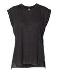 BELLA + CANVAS Women’s Flowy Rolled Cuffs Muscle Tee 8804