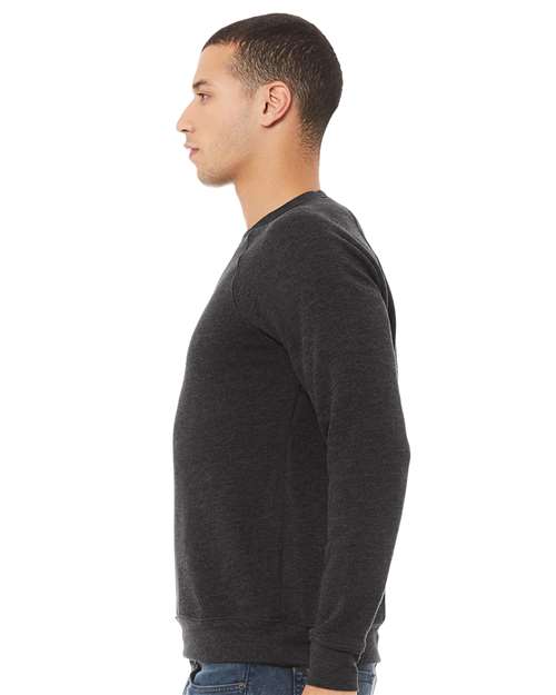 BELLA + CANVAS Unisex Sponge Fleece Raglan Crewneck Sweatshirt 3901