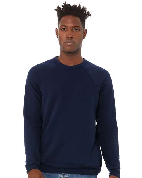 BELLA + CANVAS Unisex Sponge Fleece Raglan Crewneck Sweatshirt 3901