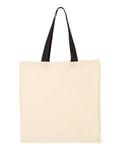 Q-Tees Economical Tote with Contrast-Color Handles QTB6000