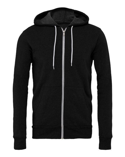BELLA + CANVAS Unisex Sponge Fleece Full-Zip Hoodie Sweatshirt 3739