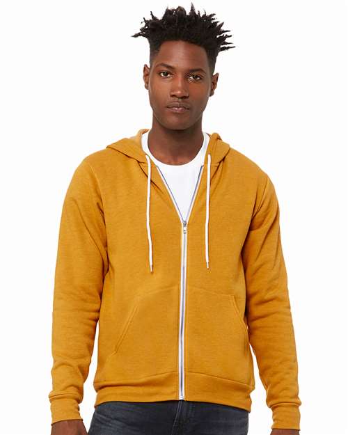 BELLA + CANVAS Unisex Sponge Fleece Full-Zip Hoodie Sweatshirt 3739