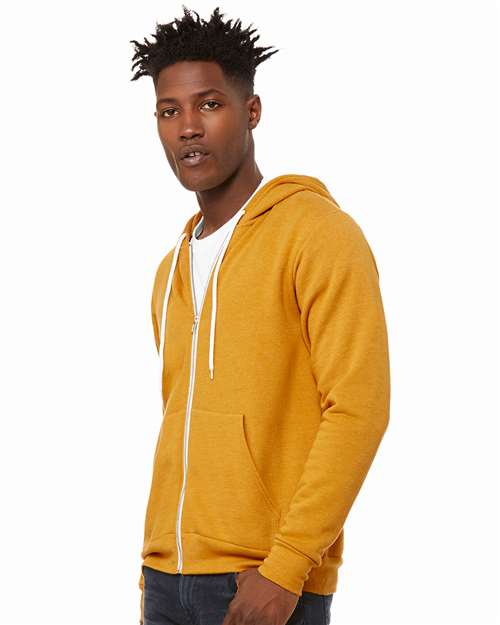 BELLA + CANVAS Unisex Sponge Fleece Full-Zip Hoodie Sweatshirt 3739