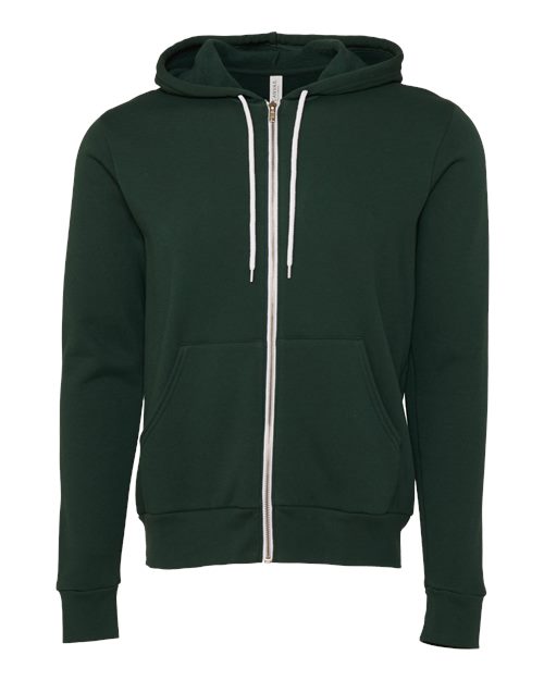 BELLA + CANVAS Unisex Sponge Fleece Full-Zip Hoodie Sweatshirt 3739