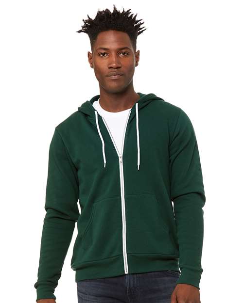 BELLA + CANVAS Unisex Sponge Fleece Full-Zip Hoodie Sweatshirt 3739