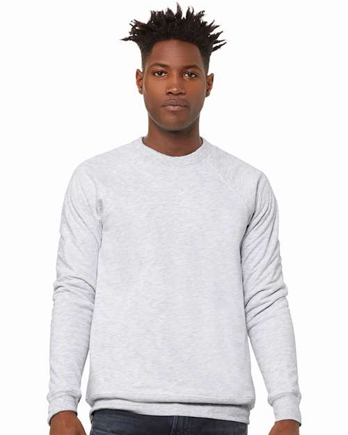 BELLA + CANVAS Unisex Sponge Fleece Raglan Crewneck Sweatshirt 3901