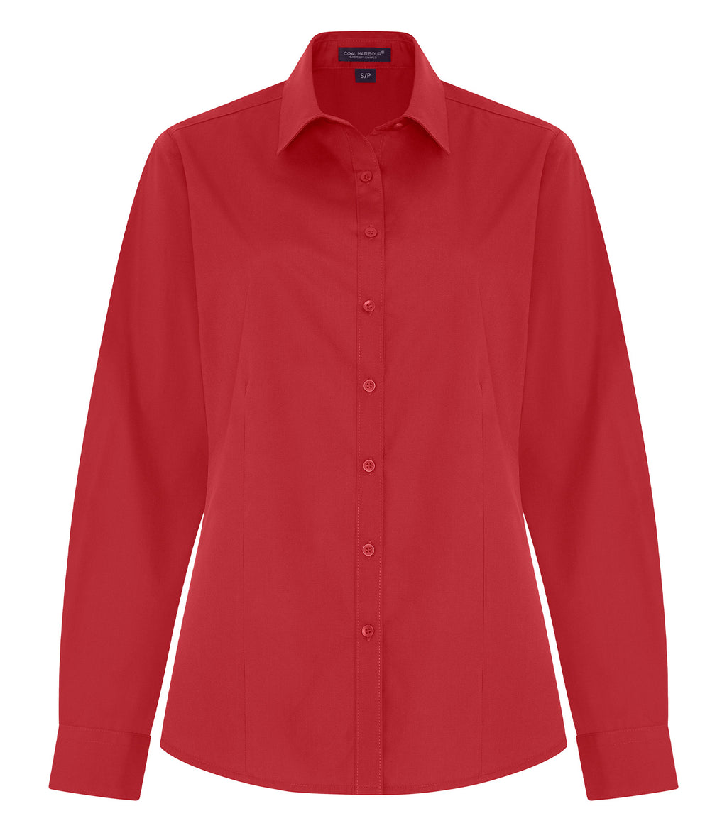 COAL HARBOUR&reg; EVERYDAY EASY CARE LONG SLEEVE LADIES’ WOVEN SHIRT
