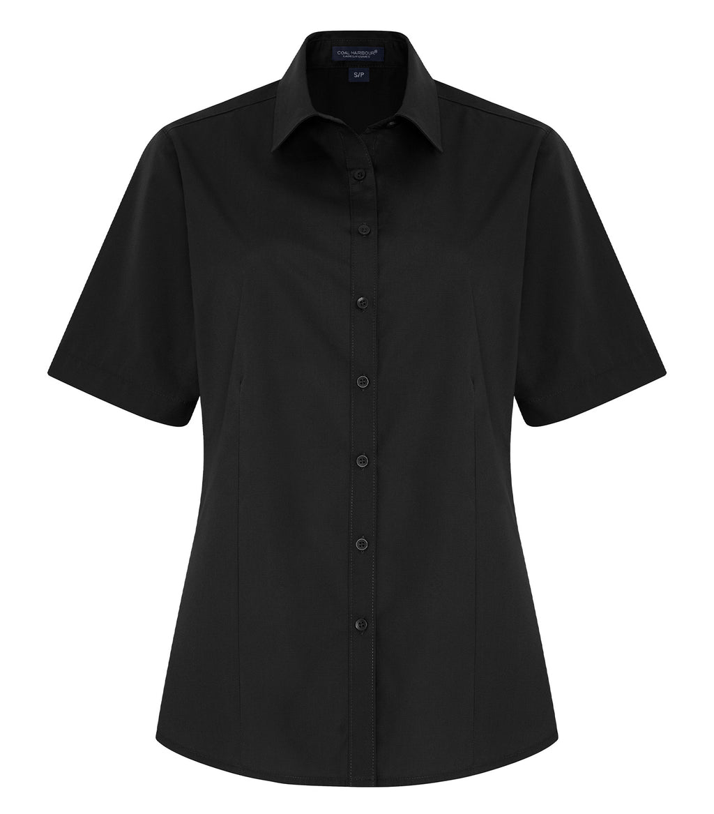 COAL HARBOUR&reg; EVERYDAY EASY CARE SHORT SLEEVE LADIES’ WOVEN SHIRT