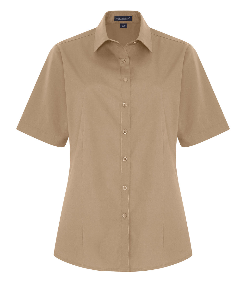 COAL HARBOUR&reg; EVERYDAY EASY CARE SHORT SLEEVE LADIES’ WOVEN SHIRT