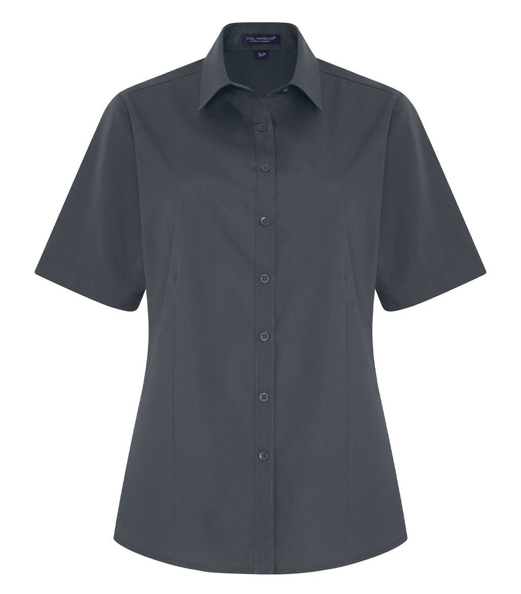 COAL HARBOUR&reg; EVERYDAY EASY CARE SHORT SLEEVE LADIES’ WOVEN SHIRT