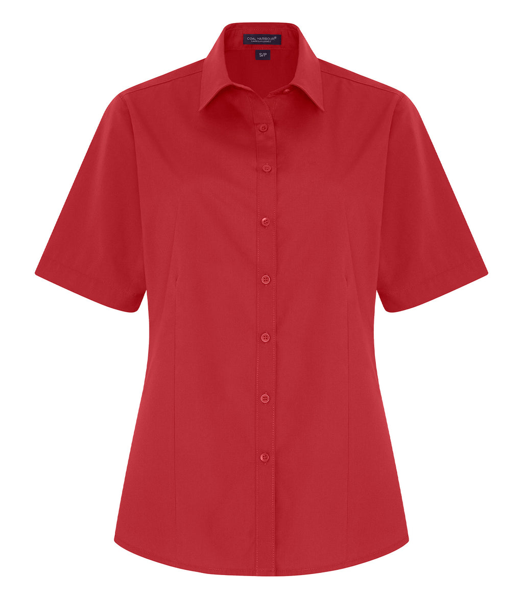 COAL HARBOUR&reg; EVERYDAY EASY CARE SHORT SLEEVE LADIES’ WOVEN SHIRT