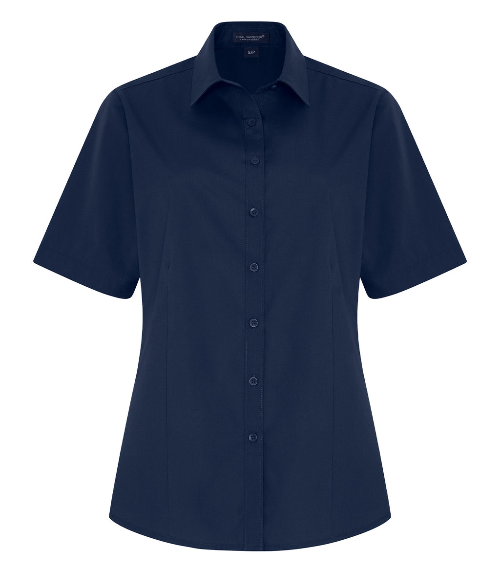 COAL HARBOUR&reg; EVERYDAY EASY CARE SHORT SLEEVE LADIES’ WOVEN SHIRT
